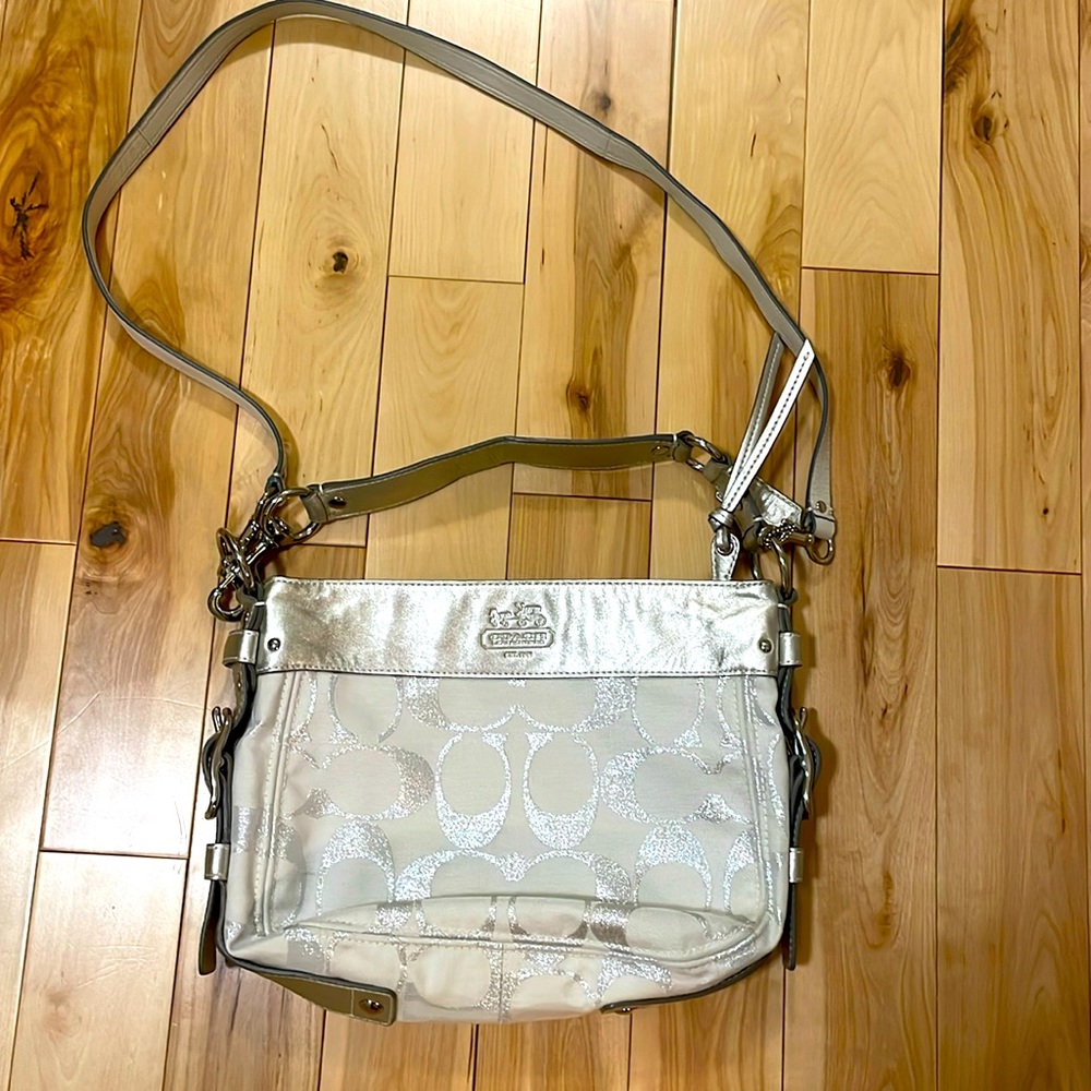 Vintage Coach signature crossbody with shoulder strap purse